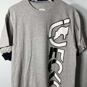 Ecko Unltd. Men's Heather Grey w Black & White Graphic Logo SZ Lrg